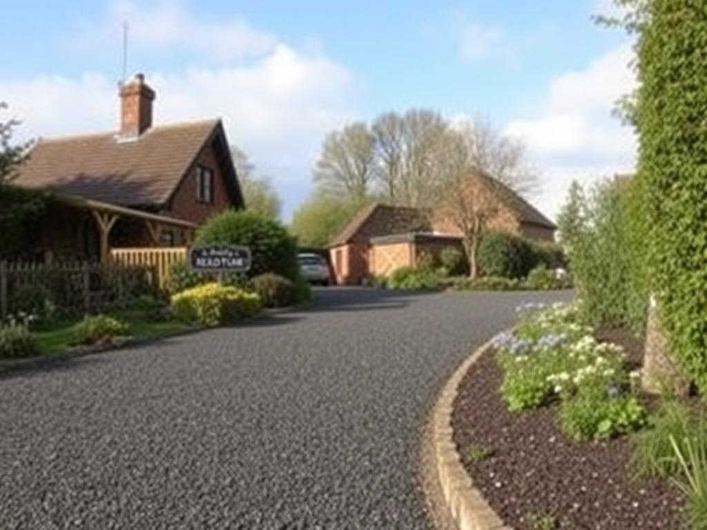 Asphalt chippings for cottage and garden roadsфото