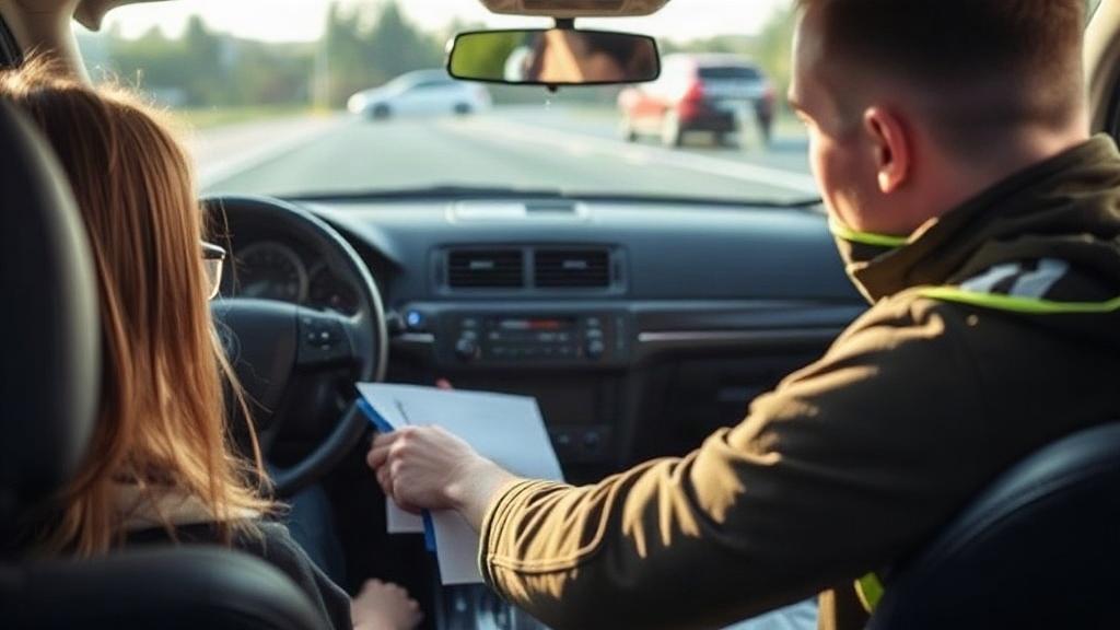 Training at a driving schoolфото
